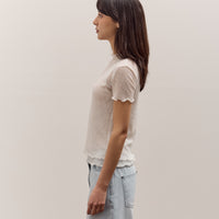 Anggae Two Layered Net T-shirt, White