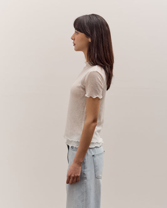 Anggae Two Layered Net T-shirt, White