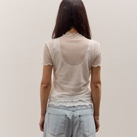 Anggae Two Layered Net T-shirt, White