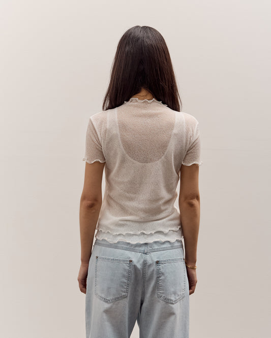 Anggae Two Layered Net T-shirt, White