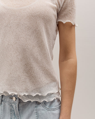 Anggae Two Layered Net T-shirt, White