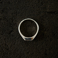 Another Feather Dot Signet Ring, Silver