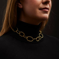 Another Feather Rope Chain Collar, Bronze