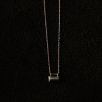 Another Feather Small Brick Necklace, Silver