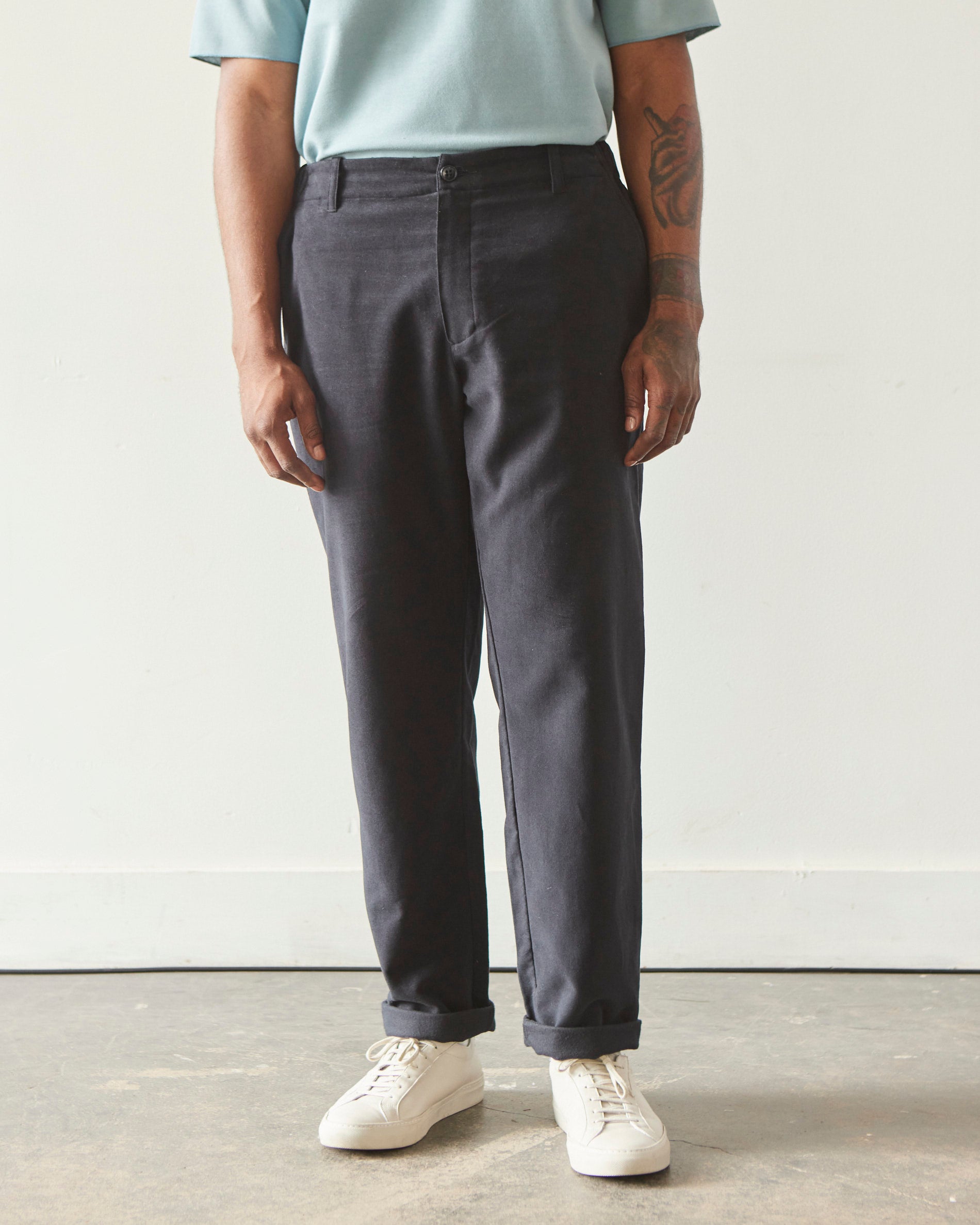 Arpenteur Petanque Brushed Trousers Midnight Blue Glasswing