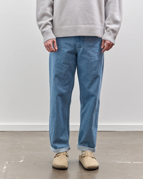 Arpenteur Five Pocket Pant, Bleached Denim – Glasswing