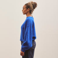 Atelier Delphine Balloon Sleeve Sweater, Blue