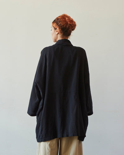 Atelier Delphine Gauze Haori Coat, Black