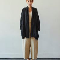 Atelier Delphine Gauze Haori Coat, Black