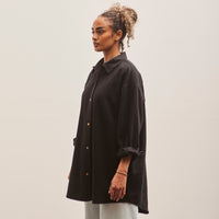 Atelier Delphine Oversized Overlay Washed Wool, Black