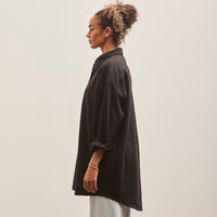 Atelier Delphine Oversized Overlay Washed Wool, Black