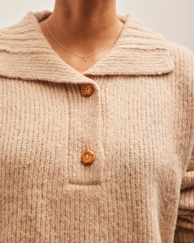 Atelier Delphine Stand Collar Jumper, Grain