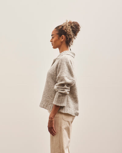 Atelier Delphine Stand Collar Jumper, Watery Sky