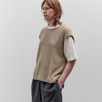 Aviva Jifei Xue Sleeveless Knit Arc Top, Natural Mix