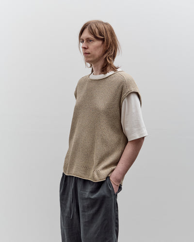 Aviva Jifei Xue Sleeveless Knit Arc Top, Natural Mix