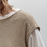 Aviva Jifei Xue Sleeveless Knit Arc Top, Natural Mix