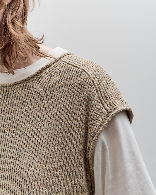 Aviva Jifei Xue Sleeveless Knit Arc Top, Natural Mix