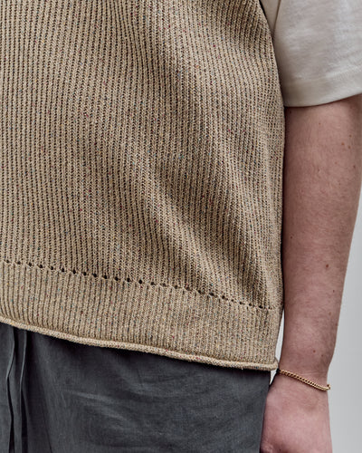 Aviva Jifei Xue Sleeveless Knit Arc Top, Natural Mix