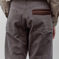 Aviva Jifei Xue 5 Pocket Pant, Persimmon Black Denim
