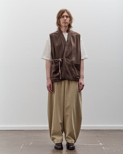 Aviva Jifei Xue Knit Kimono Vest, Deep Brown