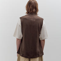 Aviva Jifei Xue Knit Kimono Vest, Deep Brown