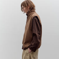 Aviva Jifei Xue Reversible Quilted Zip Vest, Chocolate