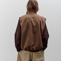 Aviva Jifei Xue Reversible Quilted Zip Vest, Chocolate