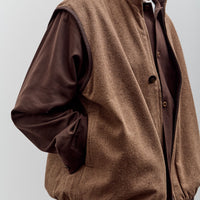 Aviva Jifei Xue Reversible Quilted Zip Vest, Chocolate