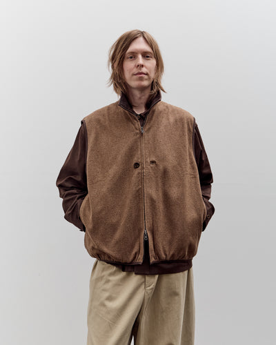 Aviva Jifei Xue Reversible Quilted Zip Vest, Chocolate