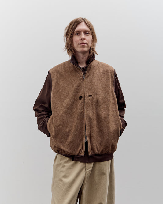 Aviva Jifei Xue Reversible Quilted Zip Vest, Chocolate
