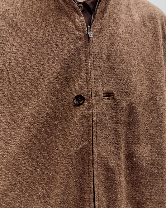 Aviva Jifei Xue Reversible Quilted Zip Vest, Chocolate