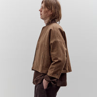 Aviva Jifei Xue Collarless Reversible Blouson, Brown Argyle