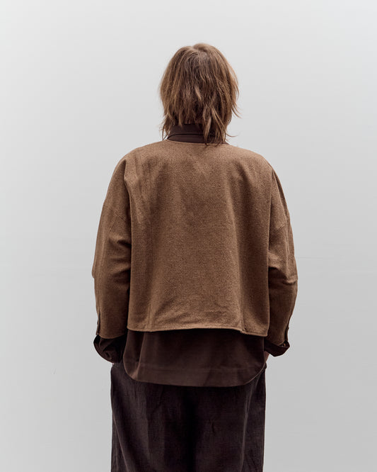 Aviva Jifei Xue Collarless Reversible Blouson, Brown Argyle