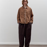 Aviva Jifei Xue Boxy Shirt, Brown Argyle