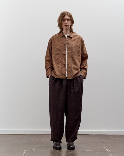 Aviva Jifei Xue Boxy Shirt, Brown Argyle