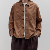 Aviva Jifei Xue Boxy Shirt, Brown Argyle