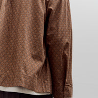 Aviva Jifei Xue Boxy Shirt, Brown Argyle
