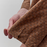 Aviva Jifei Xue Boxy Shirt, Brown Argyle
