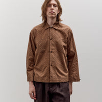 Aviva Jifei Xue Boxy Shirt, Brown Argyle