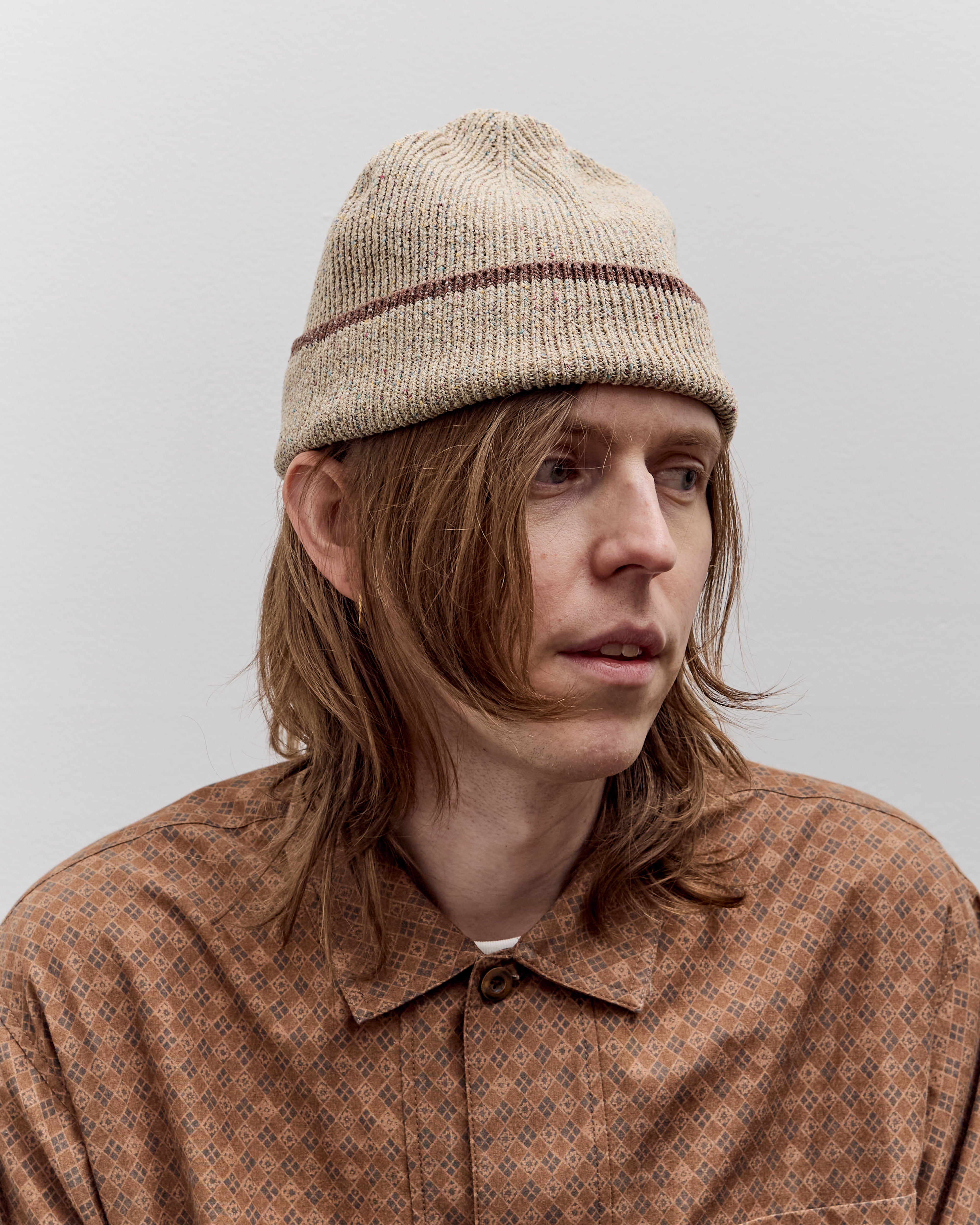 Aviva Jifei Xue Fold Beanie, Natural Mix – Glasswing
