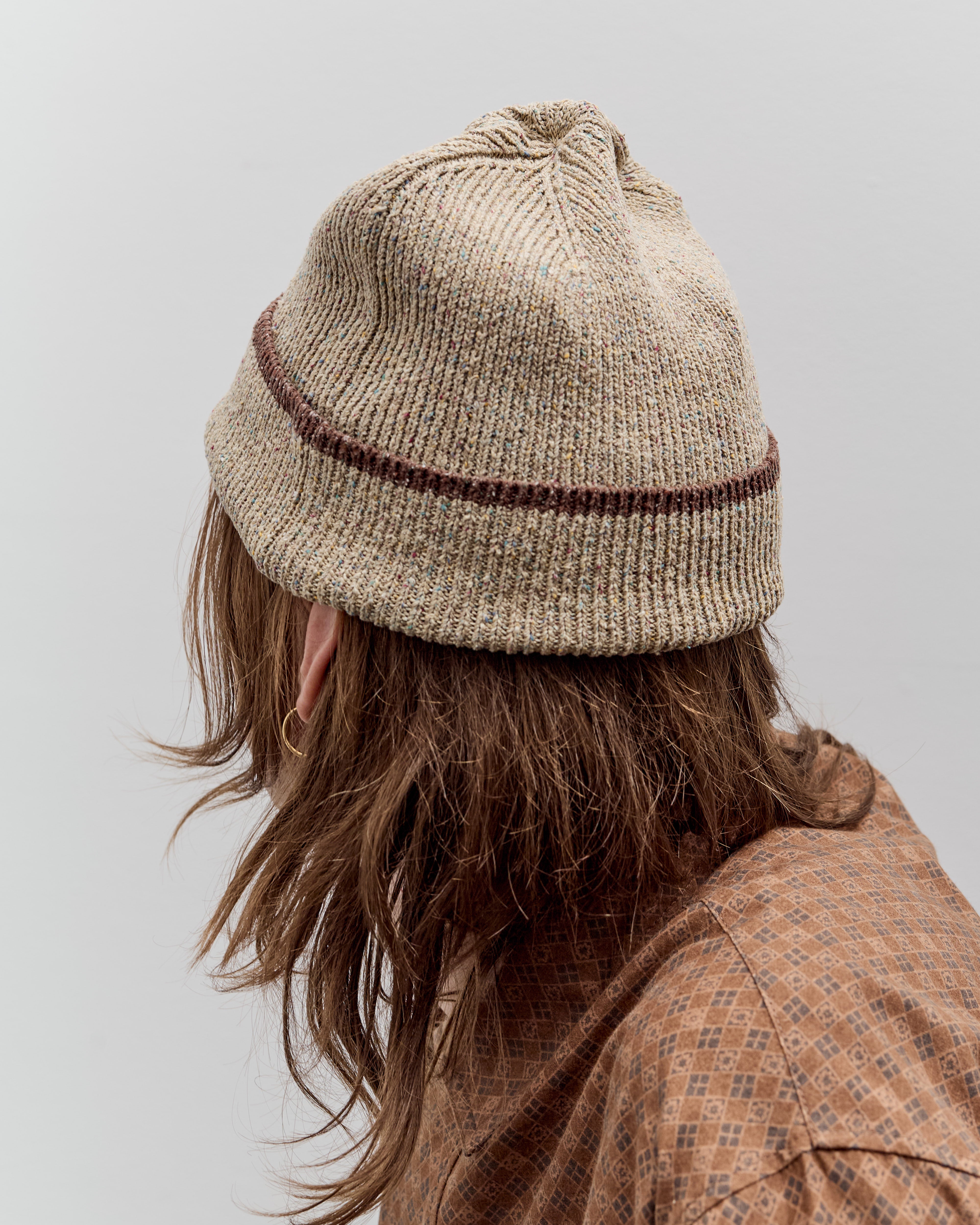 Aviva Jifei Xue Fold Beanie, Natural Mix – Glasswing