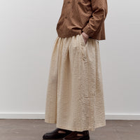Aviva Jifei Xue Hakama Skirt, Natural / Brown Striped