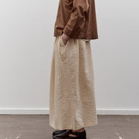 Aviva Jifei Xue Hakama Skirt, Natural / Brown Striped