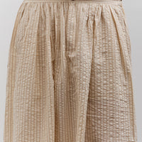Aviva Jifei Xue Hakama Skirt, Natural / Brown Striped
