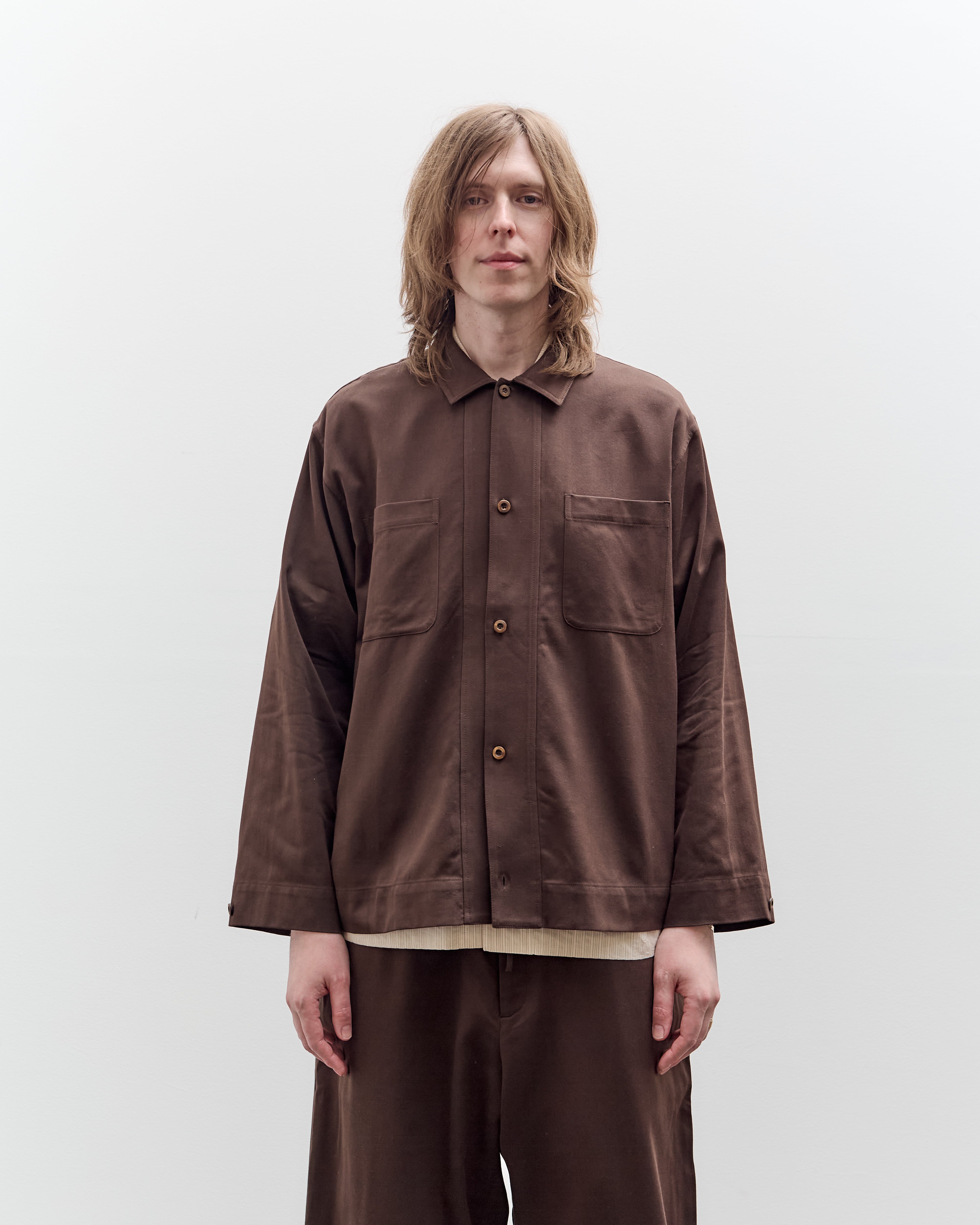 Aviva Jifei Xue Boxy Shirt, Chocolate – Glasswing