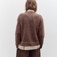 Aviva Jifei Xue  Contrast Crewneck, Brown Mix