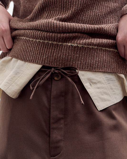 Aviva Jifei Xue Drawstring Pants, Chocolate