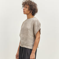 Black Crane Basic Crew Top, Ash