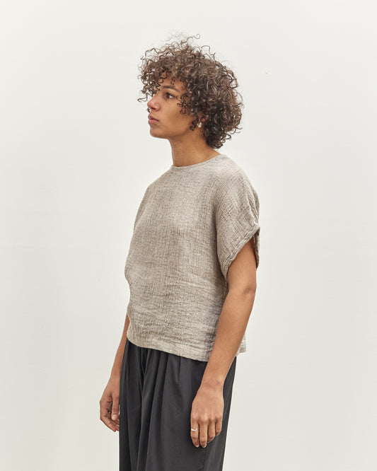 Black Crane Basic Crew Top, Ash