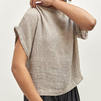 Black Crane Basic Crew Top, Ash